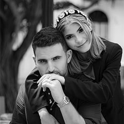 Sesión de pre-boda en blanco y negro